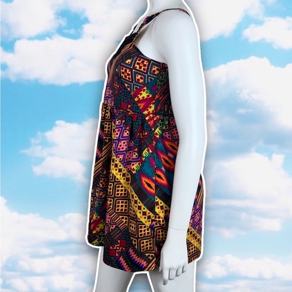 NWT ZOE & ROSE BAND OF GYPSIES Boho Tribal Print Fit & Flare Mini Dress Africa - Picture 5 of 11